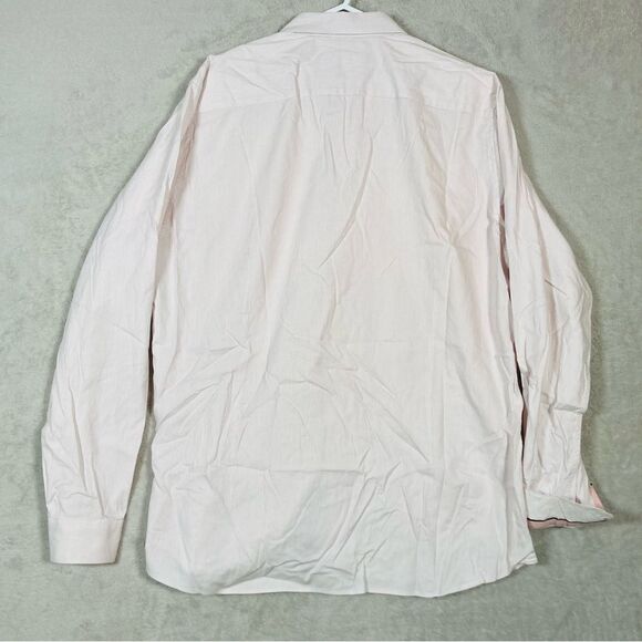 Ted Baker London Dress Shirt Mens Size Medium Modern Fit Pinstripe Contrast Flip - Picture 2 of 6